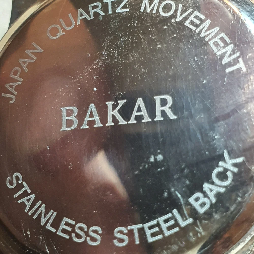 10/$20 Bakar Quartz Silver/Blue Leather Men's Watch